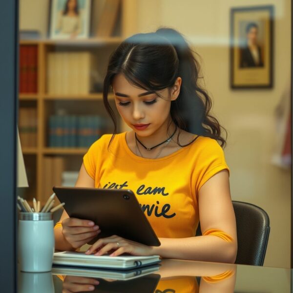 chica revisando