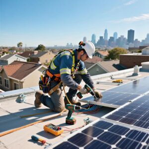 instalando placas solares